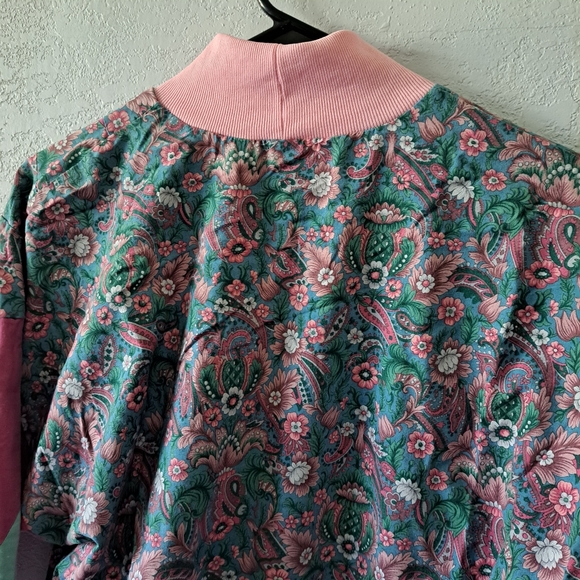 Vintage Turtleneck Sweater Pink Floral - Picture 5 of 5